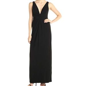 Adrianna Papell Black V-Neck Gown